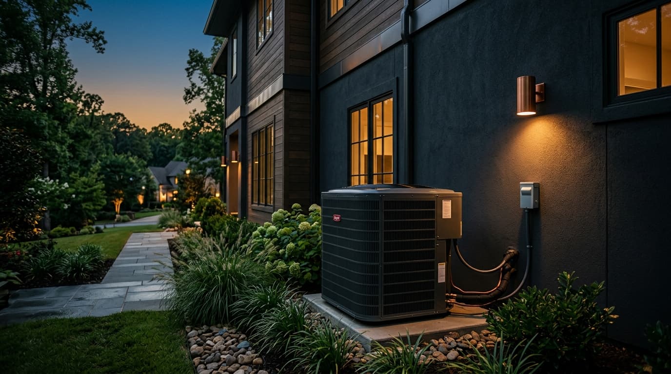 Premium HVAC condenser unit at a Lake Cyrus area home in Hoover, Alabama 35242